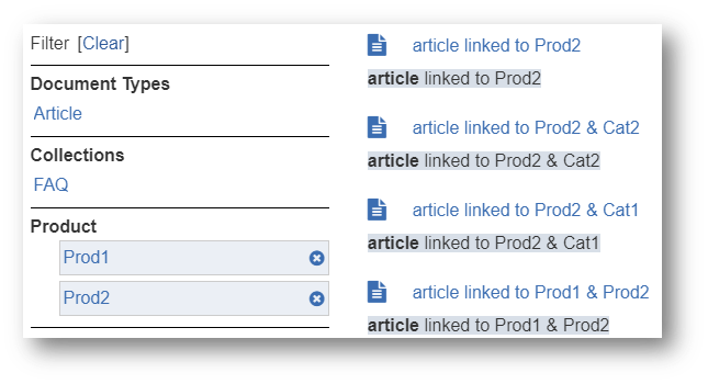 Multi-facet supports OR