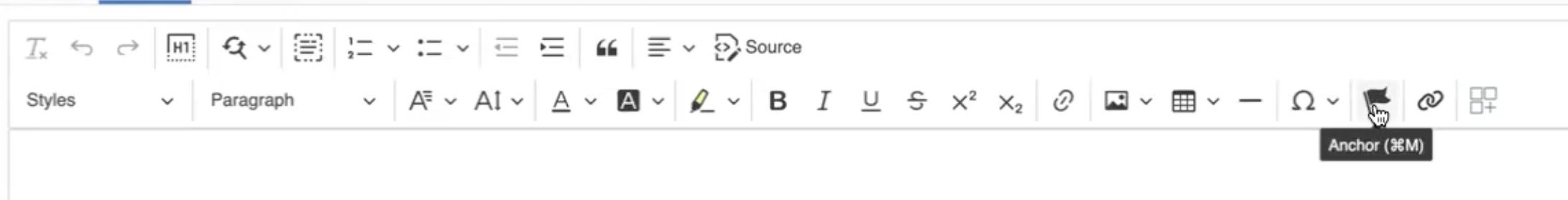 New Rich Text Editor with Anchor Plugin