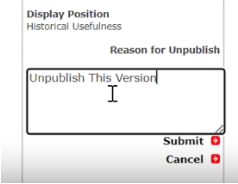 Unpublish Option