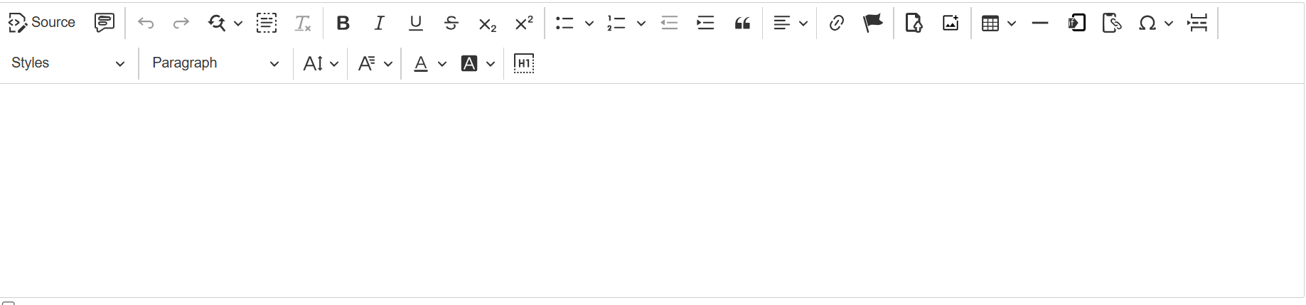New rich text editor