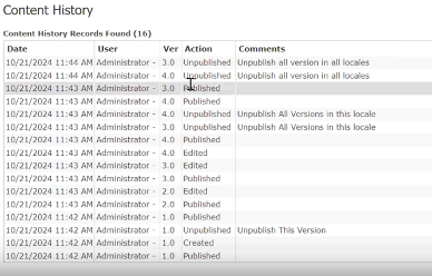 Content History