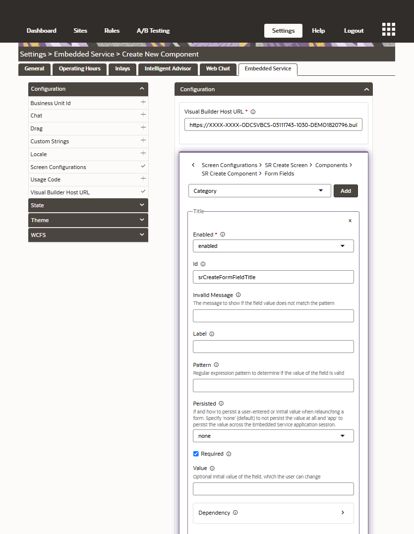 Field improvements in 25A for the SR Create form in Embedded Service