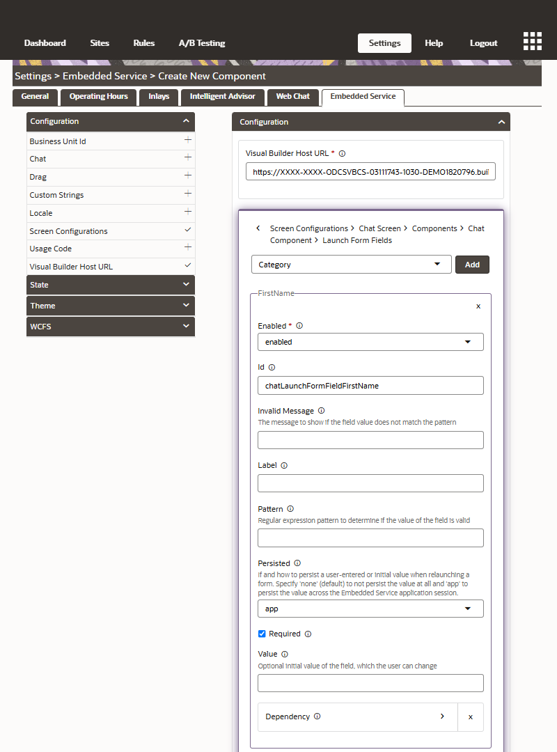 Field improvements in 25A for the Chat form in Embedded Service