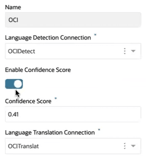 25B Configure the Language Translation Confidence Score