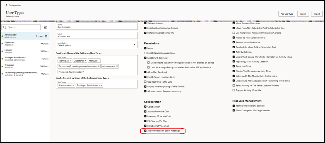 Allow initiation of Zoom Calls