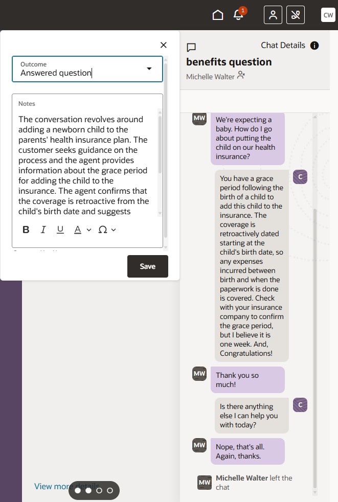 Chat Wrap-up using AI
