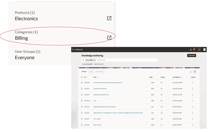 Filter by Product or Category