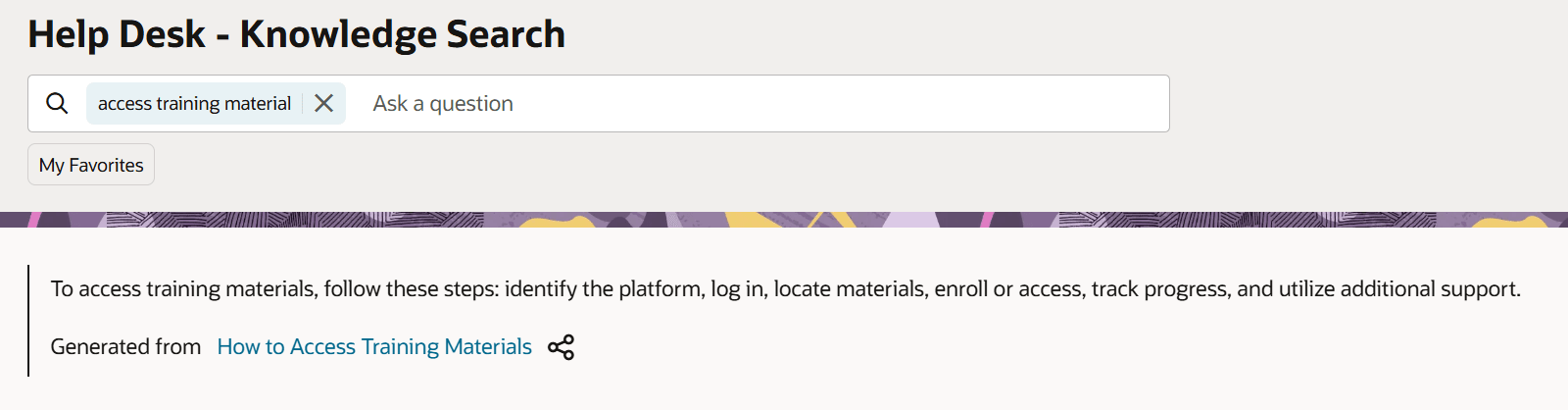 Golden answer in Help Desk Requests