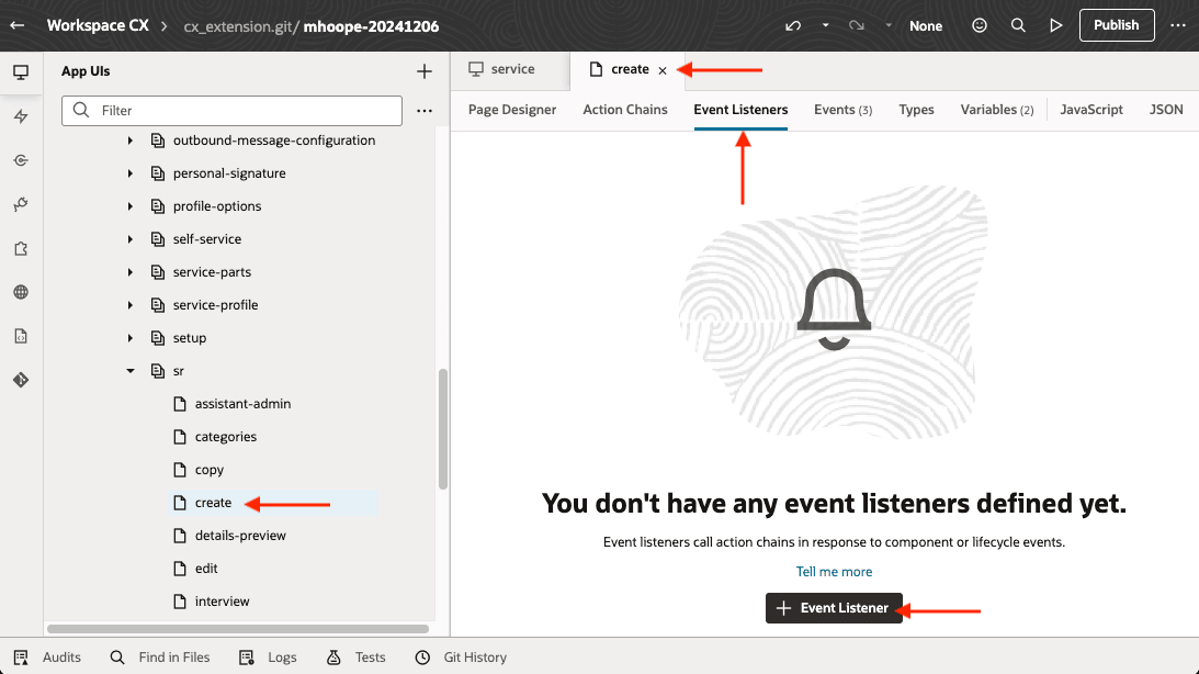 Select EventListener