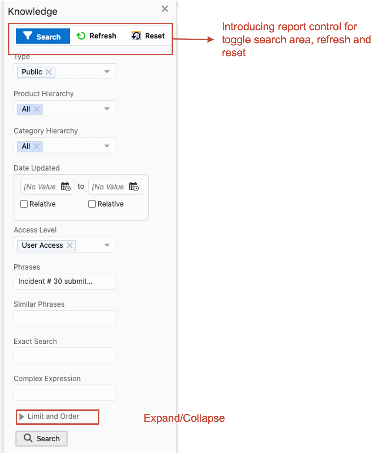 KF Side Panel Search UI
