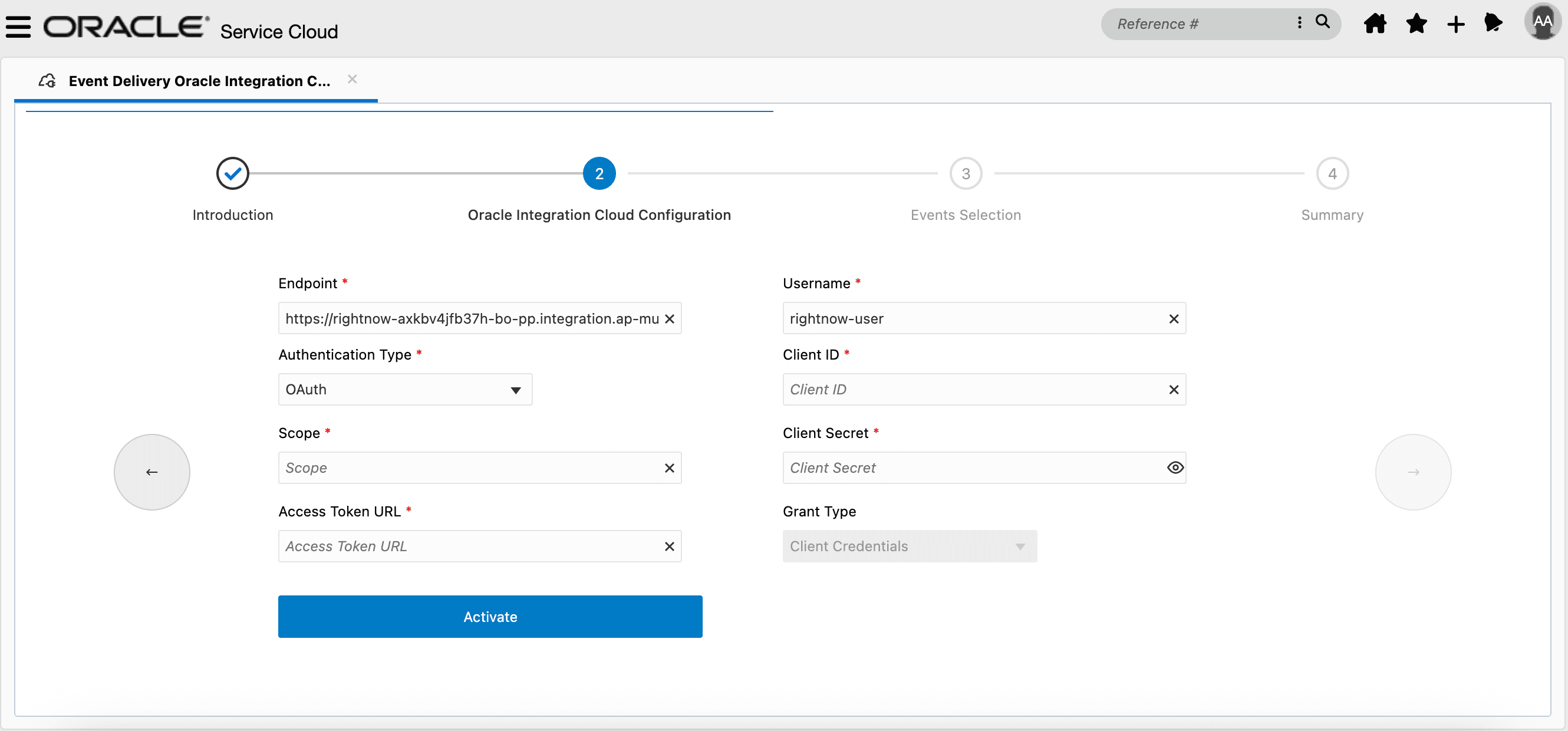 OAuth authentication