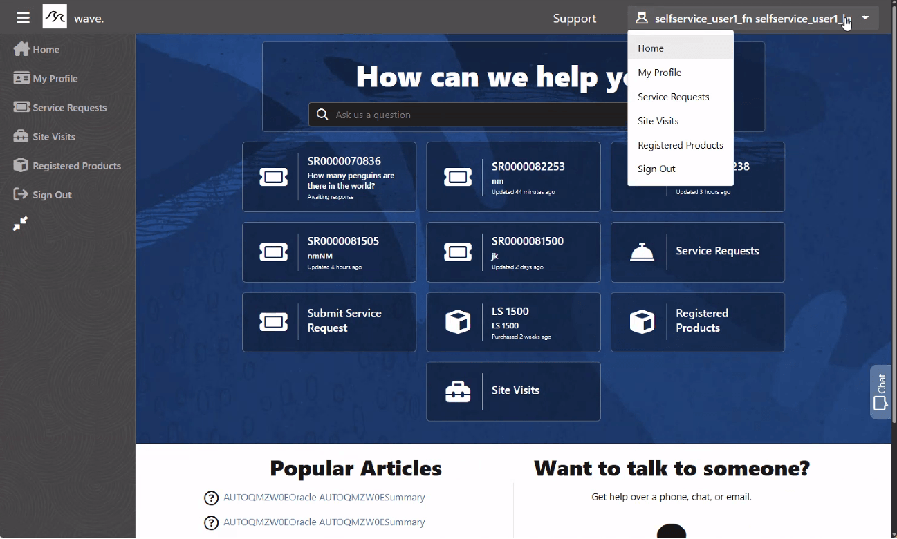Example of Navigational Sidebar with icons and texts