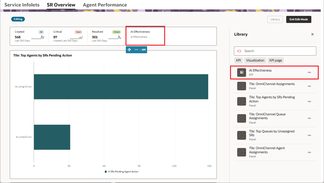 Reports added under a new scorecard