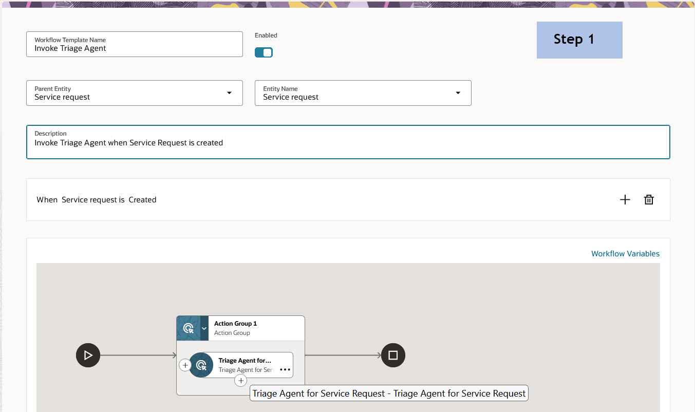 Step 1- Create Triage Agent Workflow