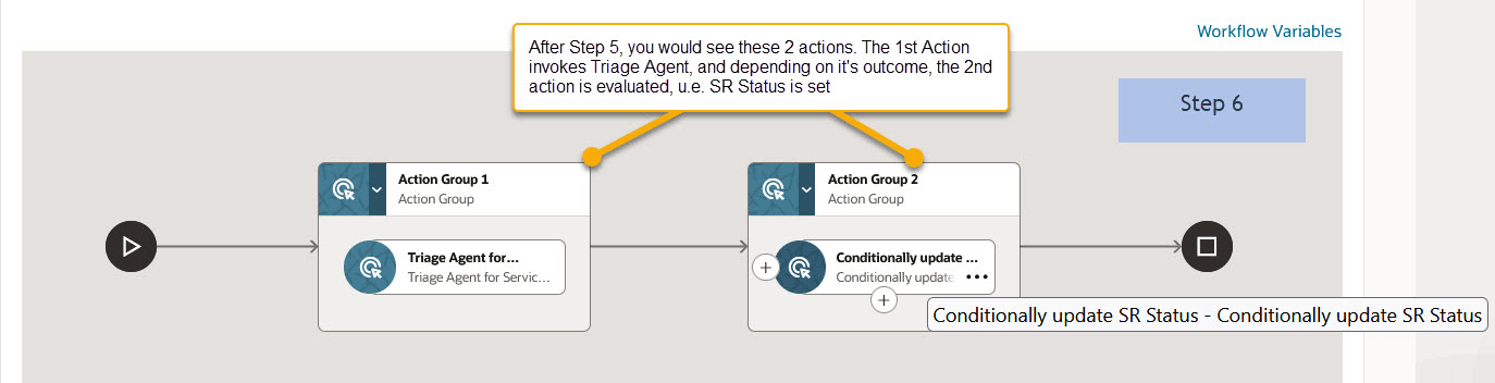 Step 6 - Two serial Actions in Actions Pane
