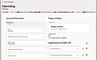 Configure page