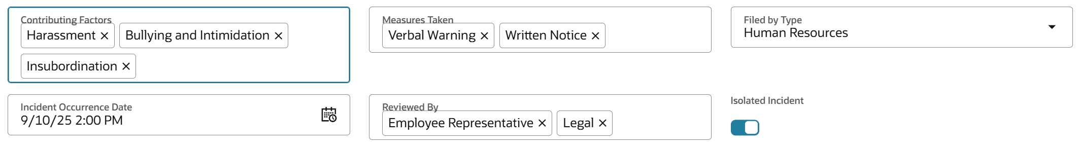 Data Model for Disciplinary Action Cases