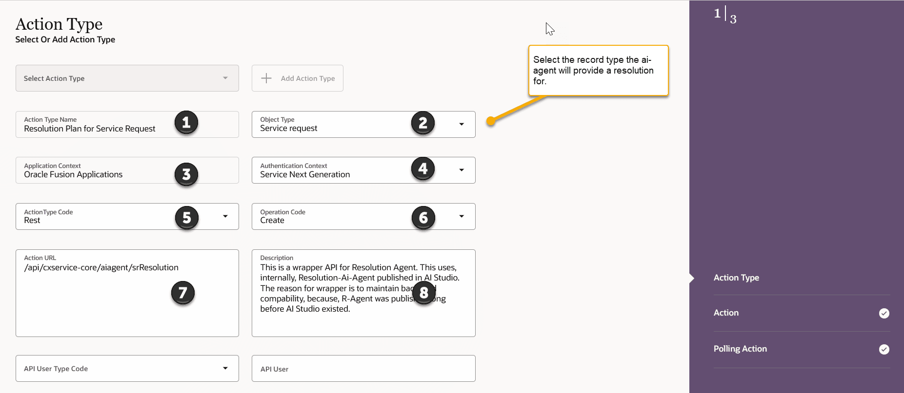 Custom Action for OOB Resolution Agent - screen1