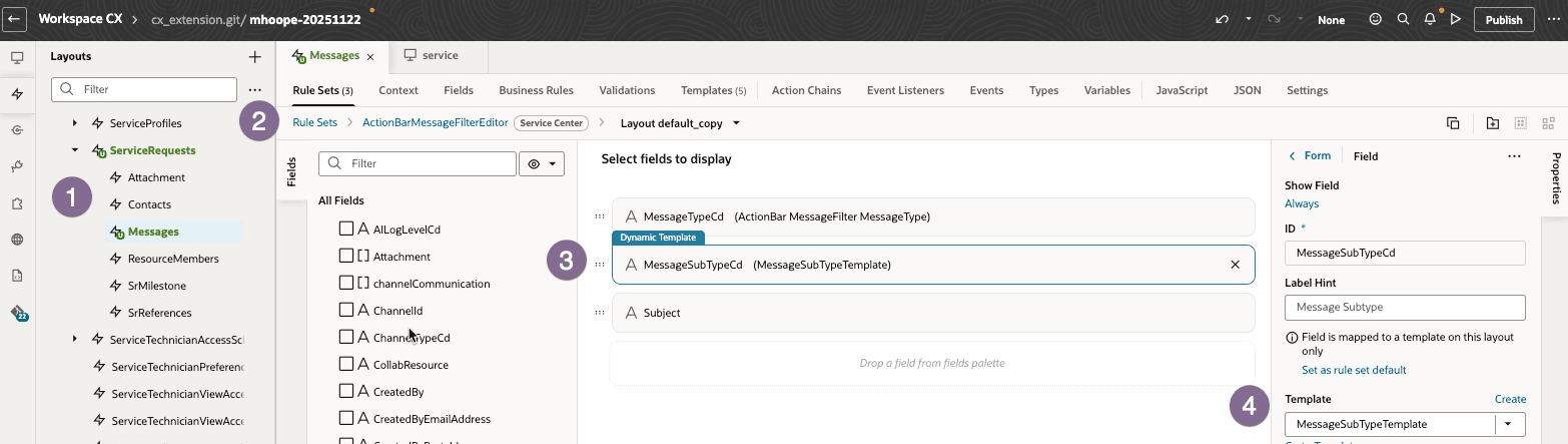 Message Filter - Layout