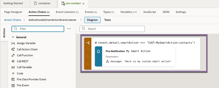Custom Smart Action - Action Chain
