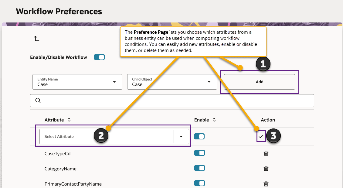 Adding attributes to workflows