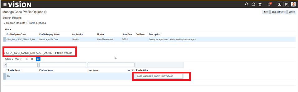 Set ORA_SVC_CASE_DEFAULT_AGENT Profile Option