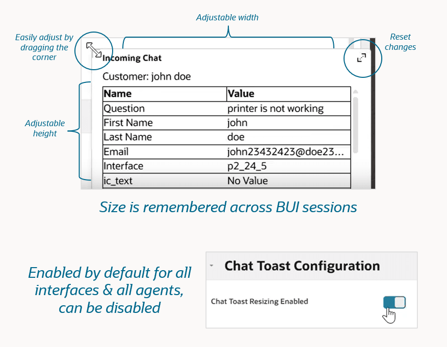 26B Chat Toast Resizing