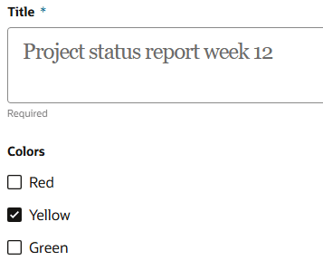 Authoring an article that contains a list