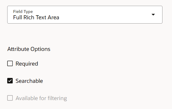 attribute options screenshot