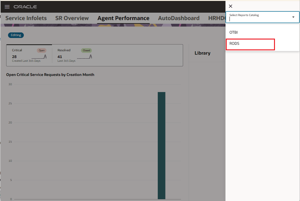 AP Dashboard Select RODS