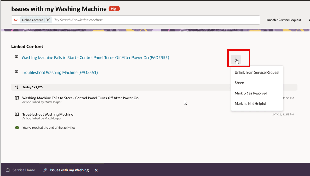 Edit Linked Content Options