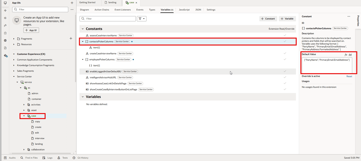 Changes to the ContactsPickerColumn