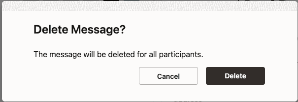 Confirm Delete Message Dialog