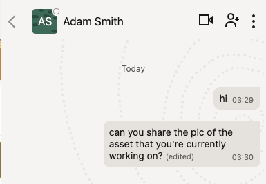 The (edited) label added to the message. 