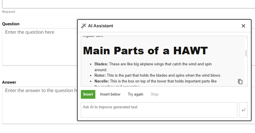 Authoring assistant in use