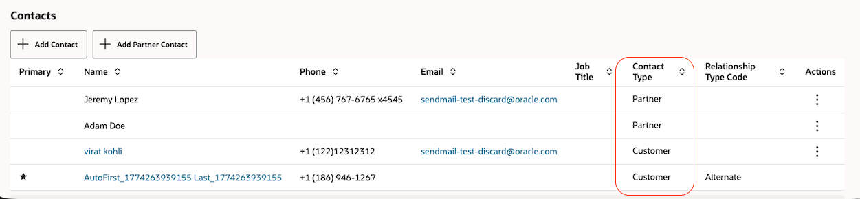 Contact Type Column