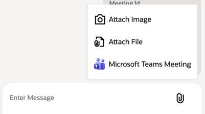Screenshot displaying the option to initiate Microsoft Teams meeting in Collaboration