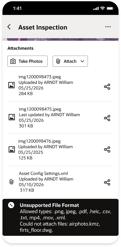 Validation - Unsupported file type