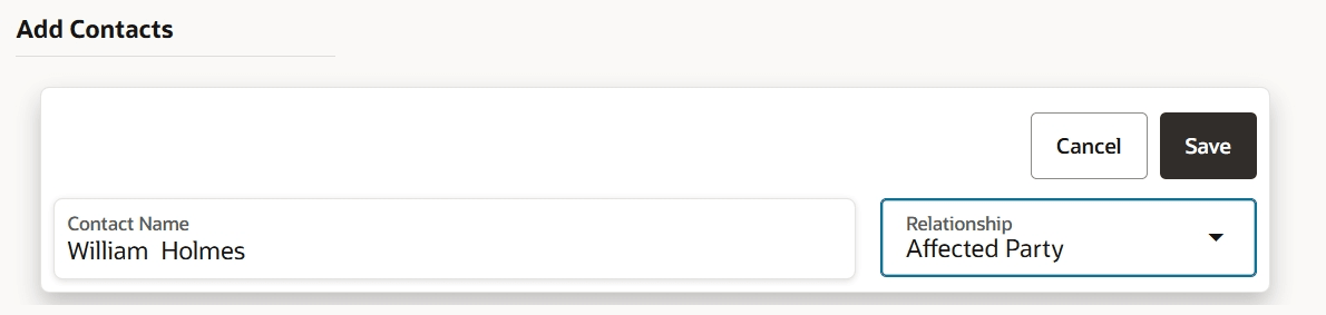 Adding a Case Contact Relationship During Case Creation