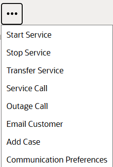 Example of Actions Menu in Redwood User Experience