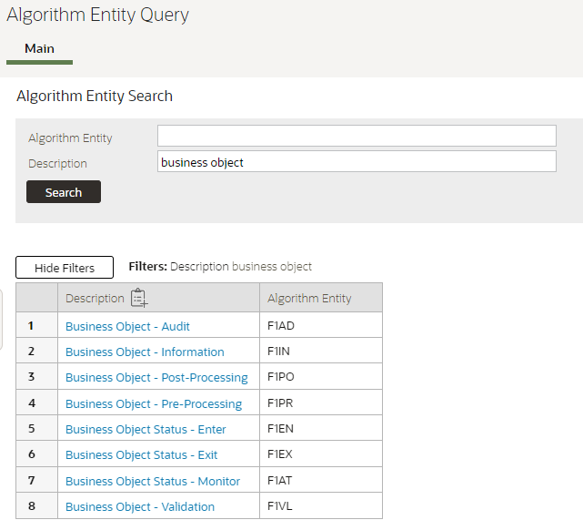 Algorithm Entity Query Portal