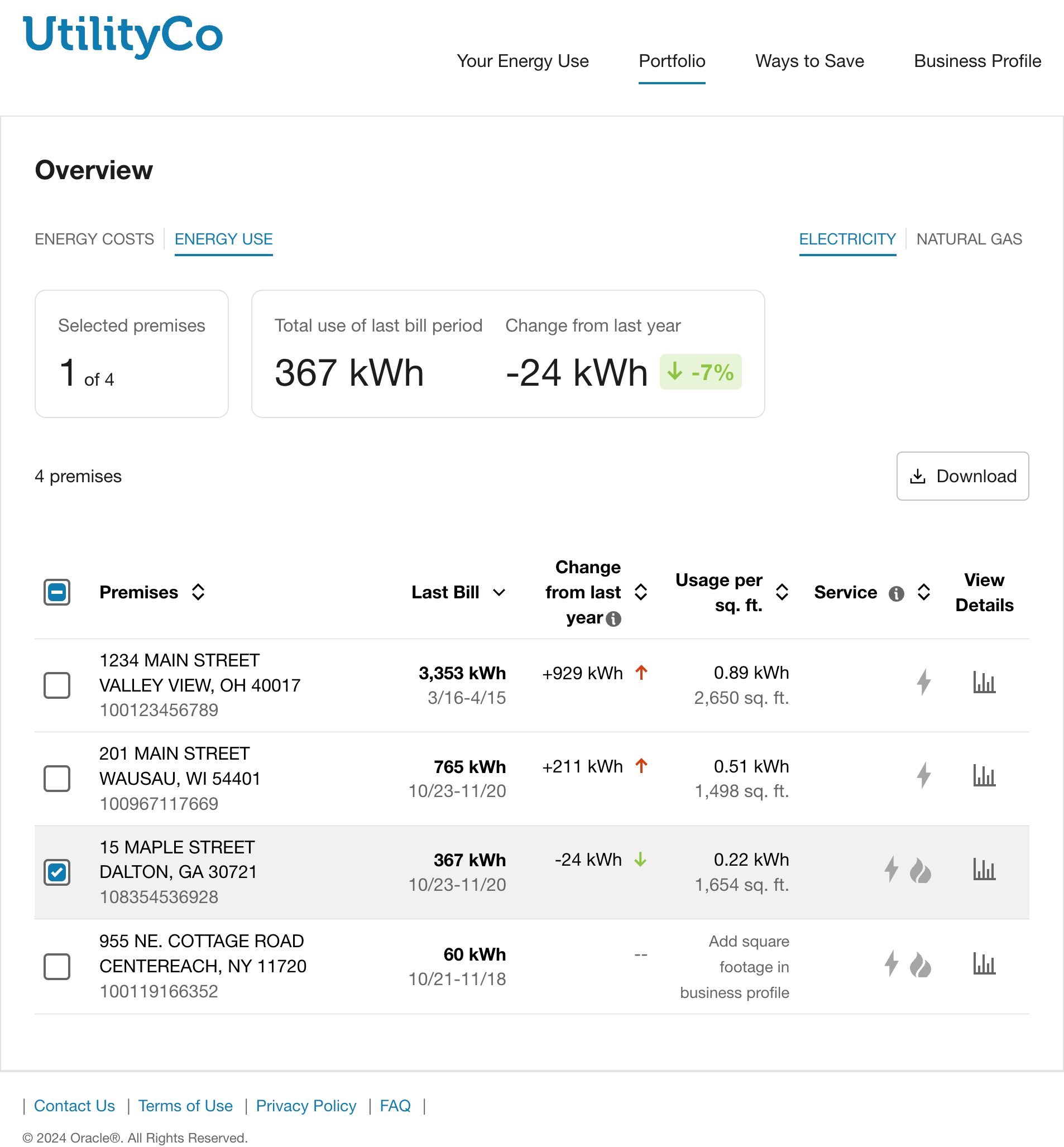 Dual Fuel and Gas-Only Customer Experiences in Portfolio View