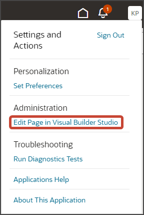 This screenshot shows how to enter into Oracle Visual Builder Studio.