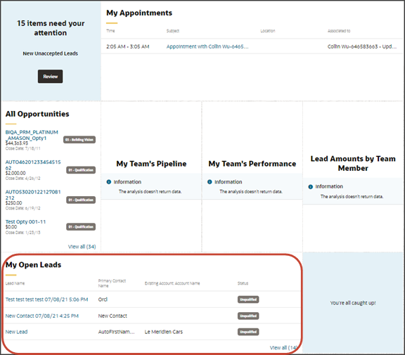 This is a screenshot of the Sales Dashboard with the new table template.