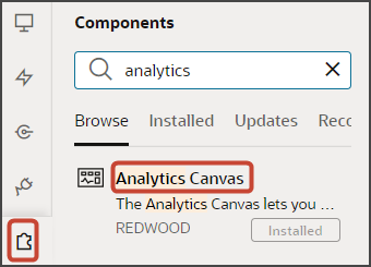 This is a screenshot of the Analytics Canvas component.