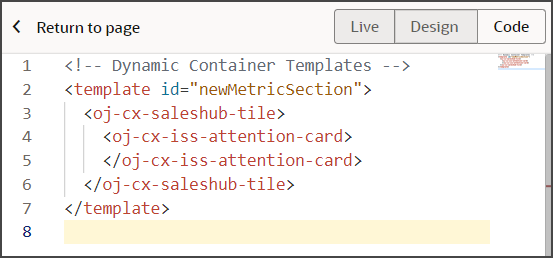 This is a screenshot of the template code for an attention component.