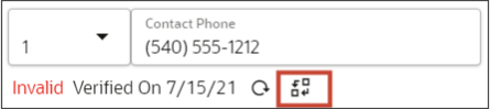 Invalid status for a Work Phone highlighting the Overwrite button