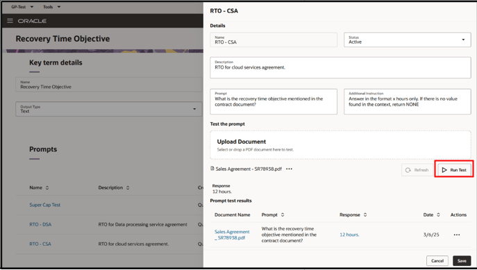 Sample screenshot of the Edit Prompt panel