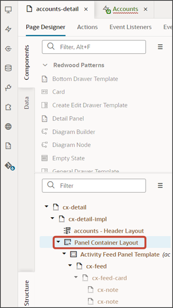 This is a screenshot of the Panel Container Layout node.