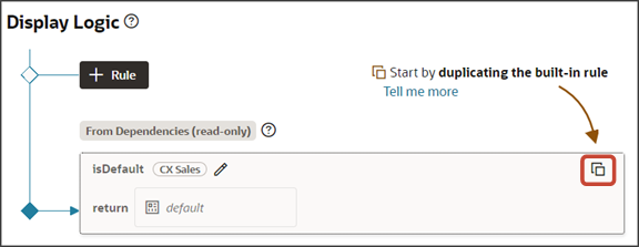 This is a screenshot of how to duplicate the default rule.